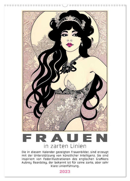 Frauen in zarten Linien (CALVENDO Wandkalender 2025)