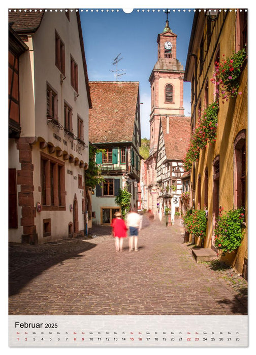 Elsass Alsace Riquewihr, das idyllische Weindorf (CALVENDO Wandkalender 2025)