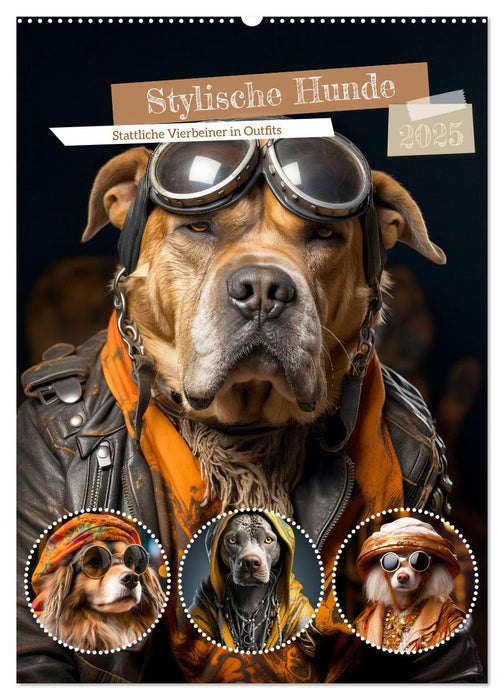 Stylische Hunde (CALVENDO Wandkalender 2025)