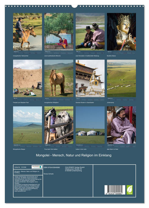 Mongolei - Mensch, Natur und Religion im Einklang (CALVENDO Premium Wandkalender 2025)