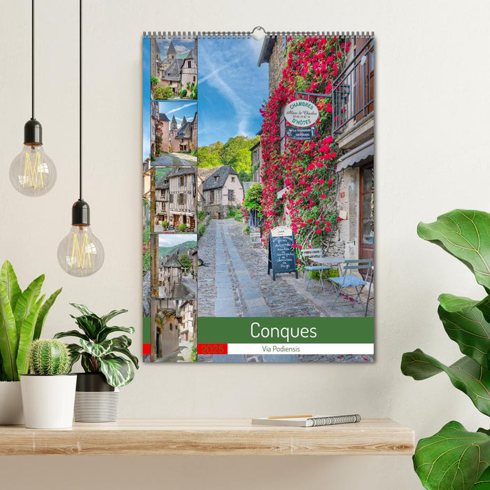 Conques - Via Podiensis (CALVENDO Wandkalender 2025)