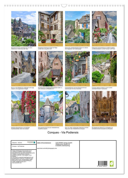 Conques - Via Podiensis (CALVENDO Wandkalender 2025)