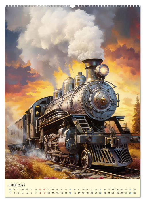 Steampunk Lokomotiven (CALVENDO Wandkalender 2025)