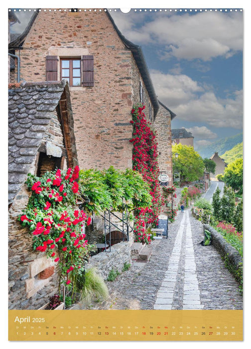 Conques - Via Podiensis (CALVENDO Premium Wandkalender 2025)