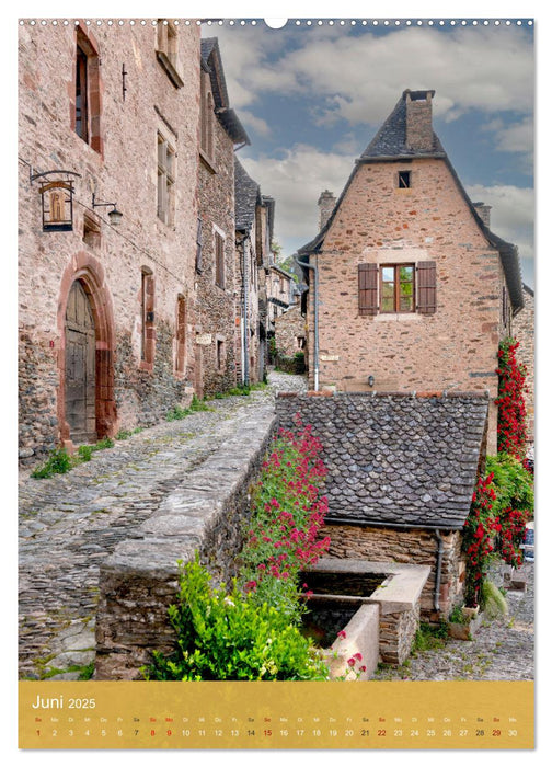 Conques - Via Podiensis (CALVENDO Premium Wandkalender 2025)