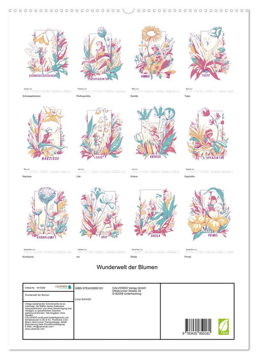 Wunderwelt der Blumen (CALVENDO Premium Wandkalender 2025)