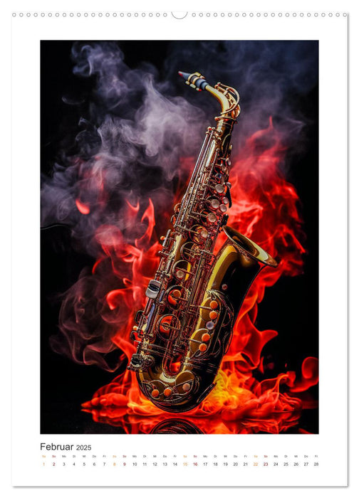 Musik on Fire (CALVENDO Wandkalender 2025)