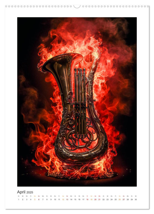 Musik on Fire (CALVENDO Wandkalender 2025)