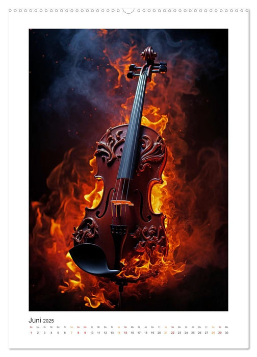 Musik on Fire (CALVENDO Wandkalender 2025)