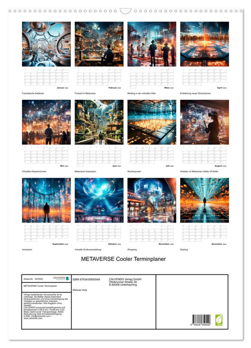METAVERSE Cooler Terminplaner (CALVENDO Wandkalender 2025)