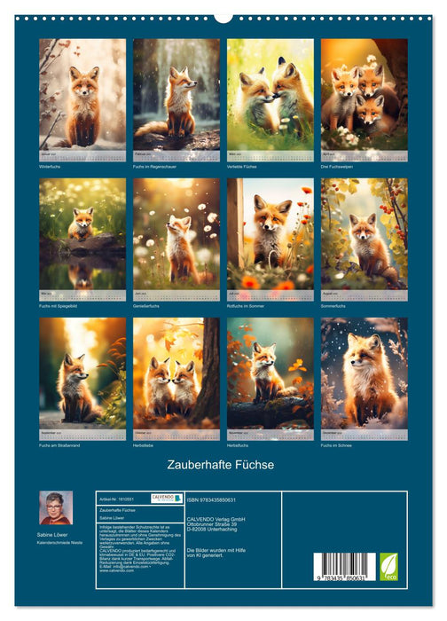 Zauberhafte Füchse (CALVENDO Premium Wandkalender 2025)