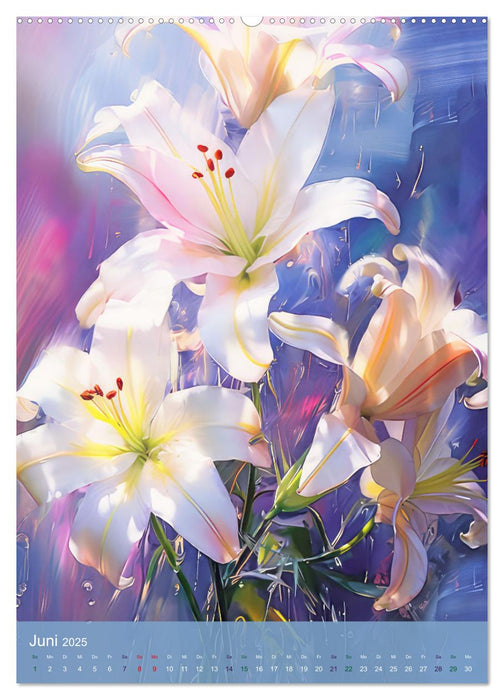 Blumen im Malstil (CALVENDO Wandkalender 2025)