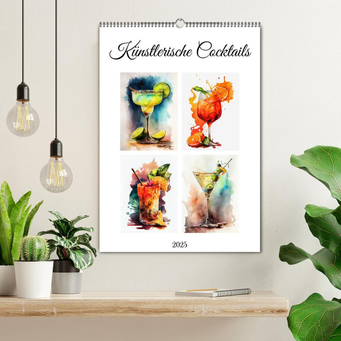 Künstlerische Cocktails (CALVENDO Wandkalender 2025)