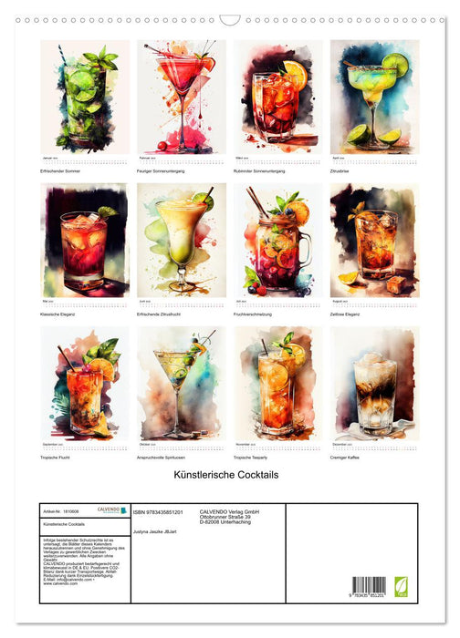 Künstlerische Cocktails (CALVENDO Wandkalender 2025)