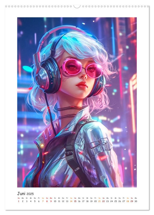 Coole Cyber Girls (CALVENDO Wandkalender 2025)