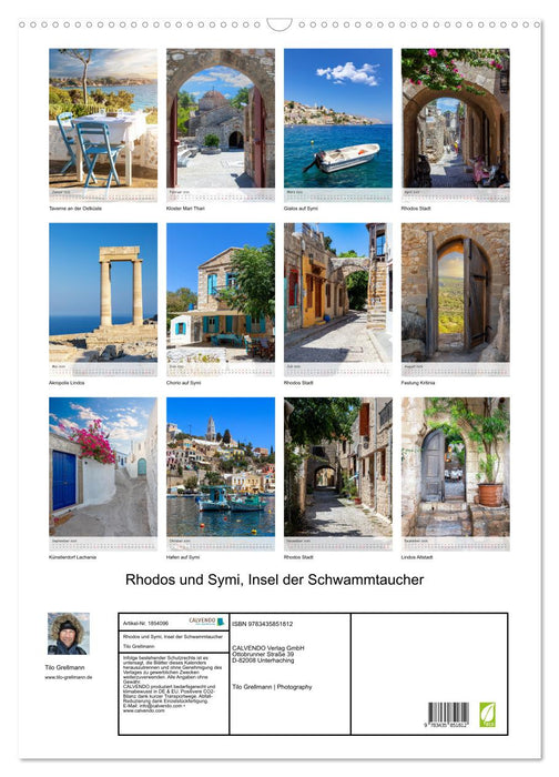 Rhodos und Symi, Insel der Schwammtaucher (CALVENDO Wandkalender 2025)