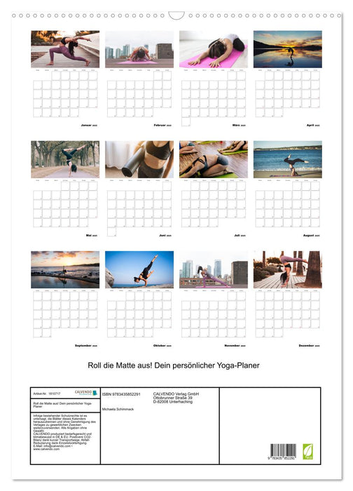 Roll die Matte aus! Dein persönlicher Yoga-Planer (CALVENDO Wandkalender 2025)