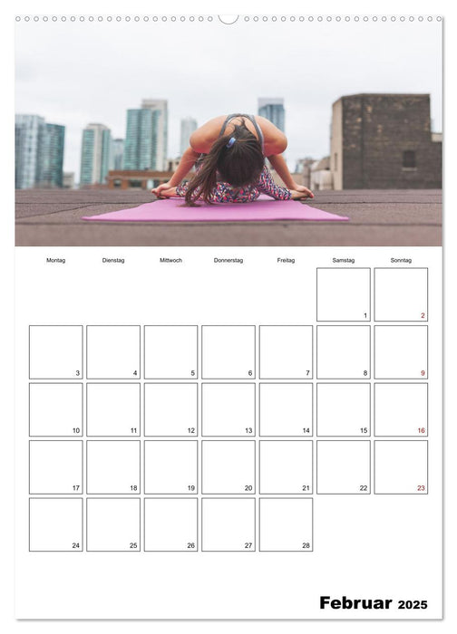 Roll die Matte aus! Dein persönlicher Yoga-Planer (CALVENDO Wandkalender 2025)