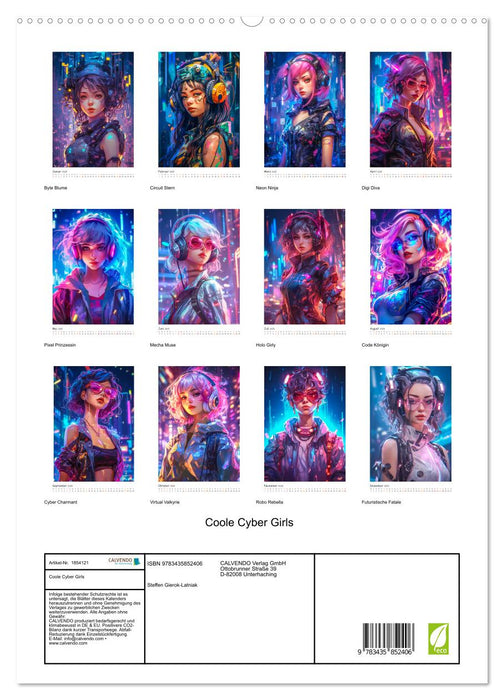 Coole Cyber Girls (CALVENDO Premium Wandkalender 2025)