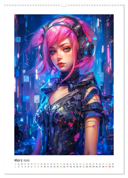 Coole Cyber Girls (CALVENDO Premium Wandkalender 2025)