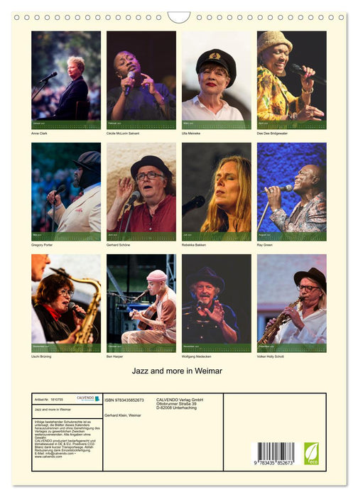 Jazz and more in Weimar (CALVENDO Wandkalender 2025)