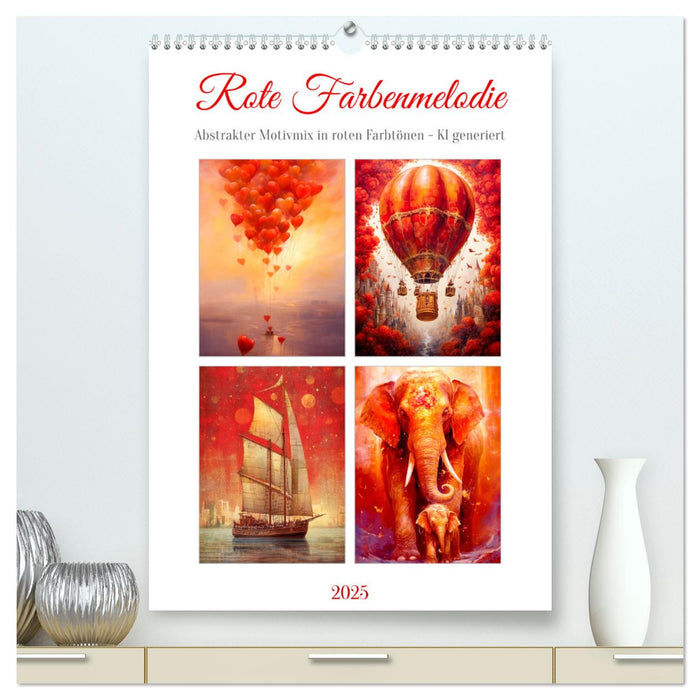 Rote Farbenmelodie (CALVENDO Premium Wandkalender 2025)