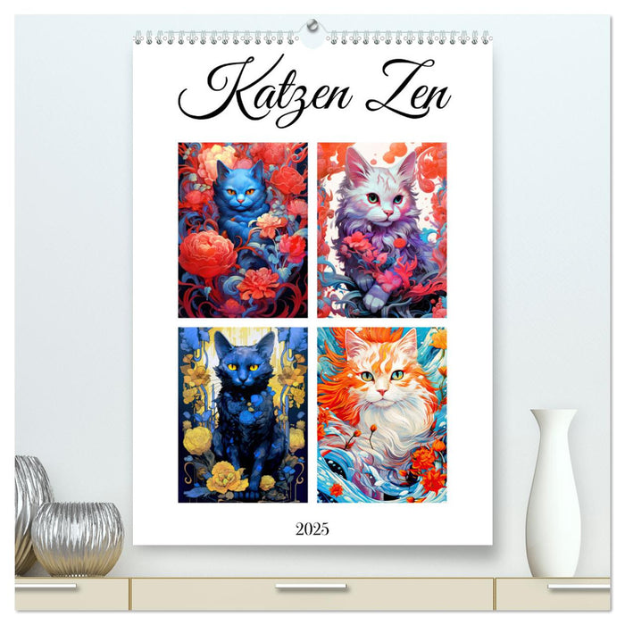 Katzen Zen (CALVENDO Premium Wandkalender 2025)