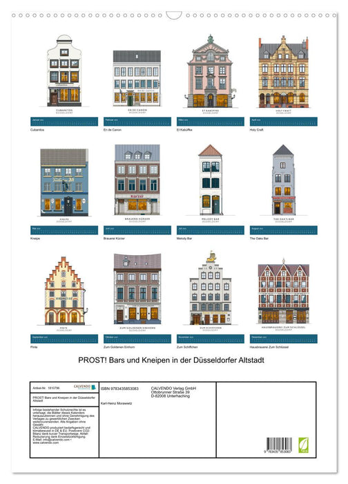 PROST! Bars und Kneipen in der Düsseldorfer Altstadt (CALVENDO Wandkalender 2025)