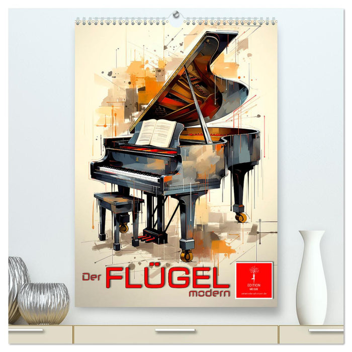 Der Flügel modern (CALVENDO Premium Wandkalender 2025)