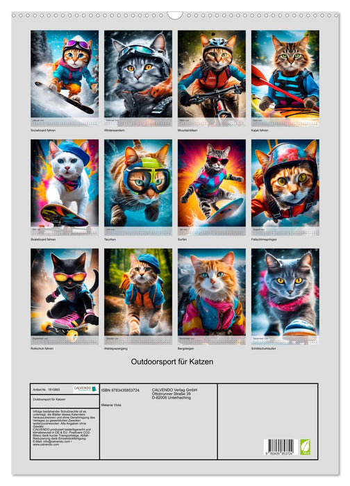 Outdoorsport für Katzen (CALVENDO Wandkalender 2025)