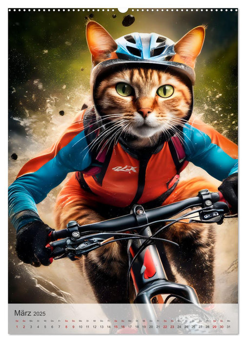 Outdoorsport für Katzen (CALVENDO Wandkalender 2025)