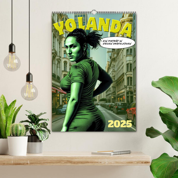 Yolanda, ein Porträt in vielen Grafikstilen (CALVENDO Wandkalender 2025)