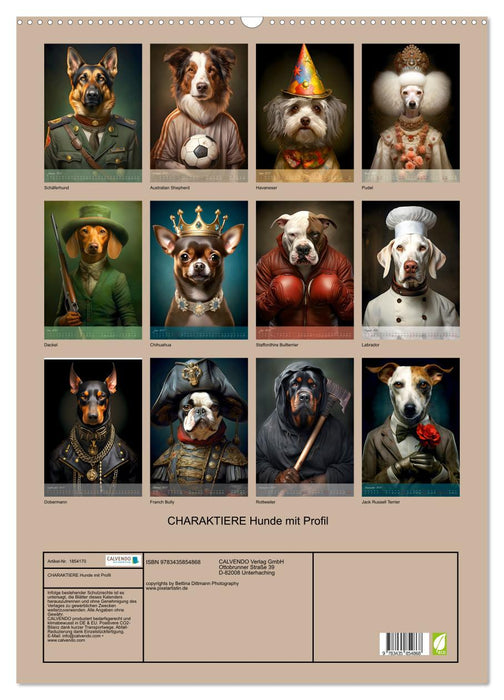 CHARAKTIERE Hunde mit Profil (CALVENDO Wandkalender 2025)