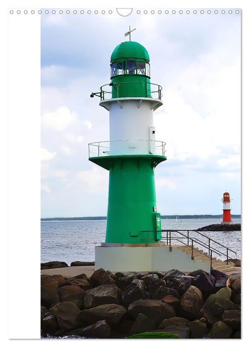 Leuchtender Geburtstagskalender - Leuchttürme an Ost-und Nordsee (CALVENDO Wandkalender 2025)