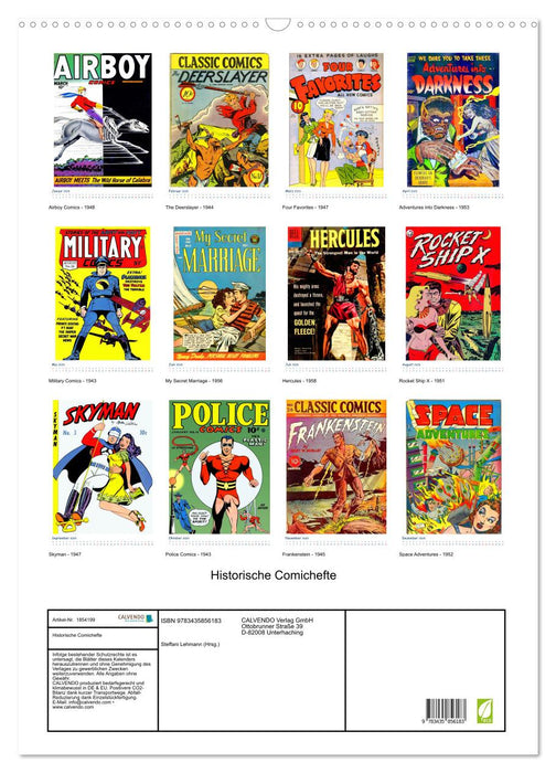 Historische Comichefte (CALVENDO Wandkalender 2025)