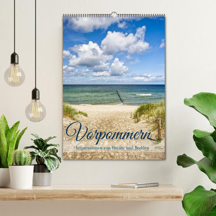 Vorpommern, Impressionen von Ostsee und Bodden (CALVENDO Wandkalender 2025)