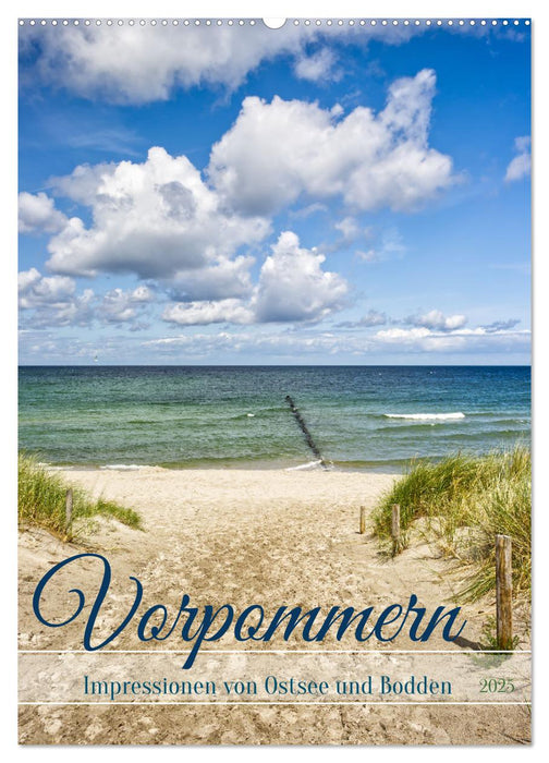 Vorpommern, Impressionen von Ostsee und Bodden (CALVENDO Wandkalender 2025)