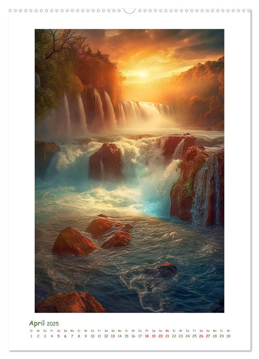 Malerische Wasserfälle (CALVENDO Wandkalender 2025)