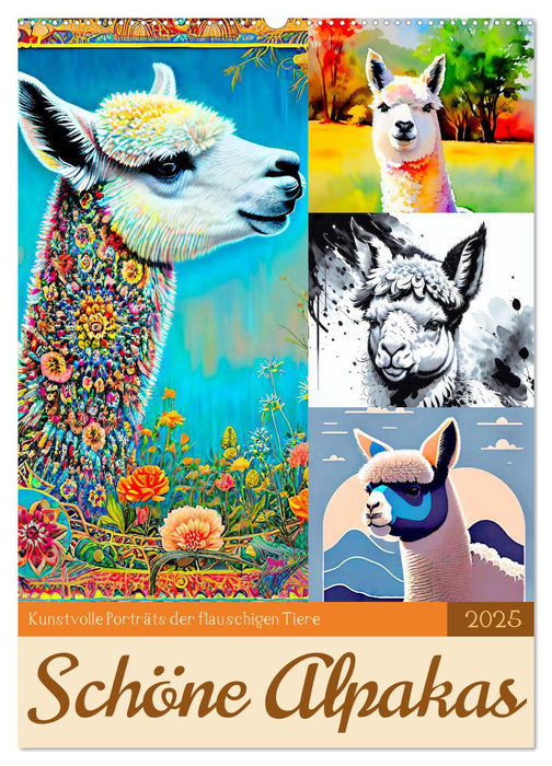Schöne Alpakas (CALVENDO Wandkalender 2025)