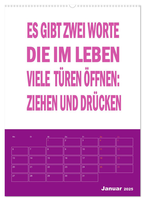 Memo an mich mit Jahresplaner (CALVENDO Wandkalender 2025)