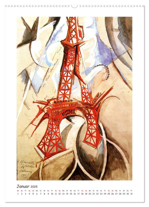 Eiffelturm - Robert Delaunay (CALVENDO Premium Wandkalender 2025)