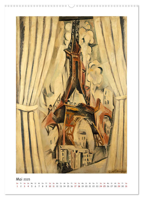 Eiffelturm - Robert Delaunay (CALVENDO Premium Wandkalender 2025)