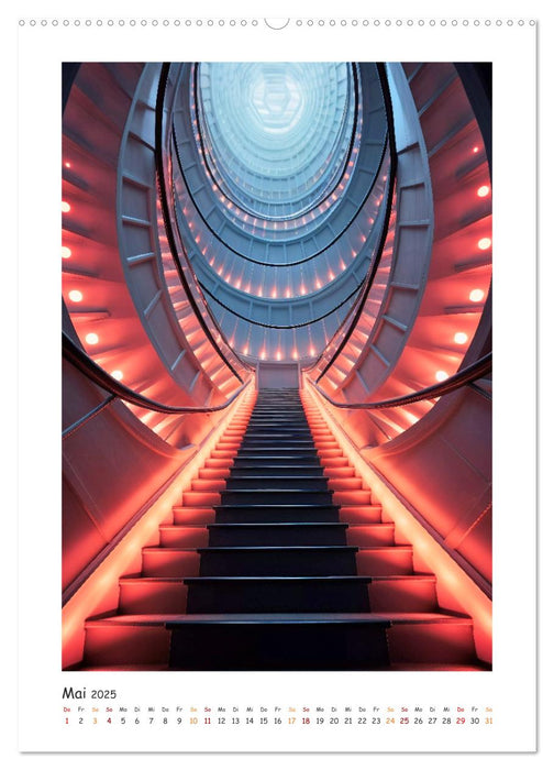 Skurrile Treppenhäuser (CALVENDO Wandkalender 2025)