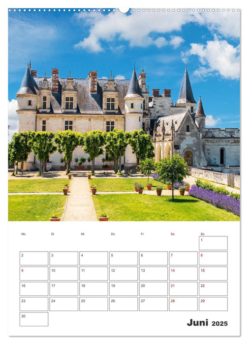 Schlösser der Loire - Reiseplaner (CALVENDO Wandkalender 2025)