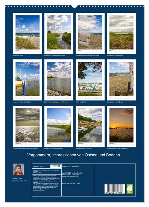 Vorpommern, Impressionen von Ostsee und Bodden (CALVENDO Premium Wandkalender 2025)