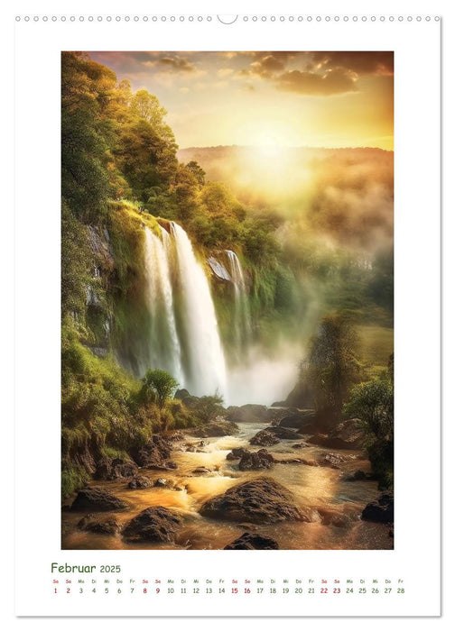 Malerische Wasserfälle (CALVENDO Premium Wandkalender 2025)