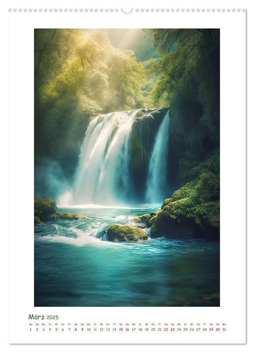 Malerische Wasserfälle (CALVENDO Premium Wandkalender 2025)