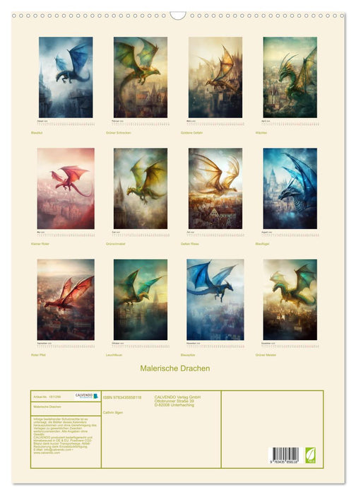 Malerische Drachen (CALVENDO Wandkalender 2025)