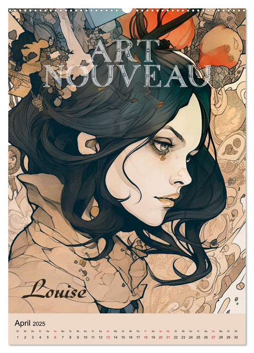 Art Nouveau - Galerie der Schönheiten (CALVENDO Premium Wandkalender 2025)