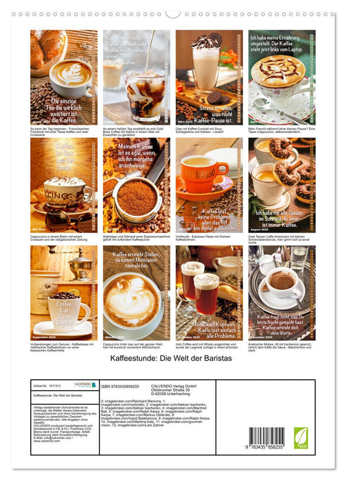 Kaffeestunde: Die Welt der Baristas (CALVENDO Premium Wandkalender 2025)
